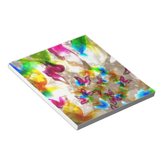 Abstracte botervliegen notitieblok (Schuin)