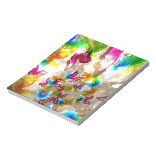 Abstracte botervliegen notitieblok (Linkerzijde)