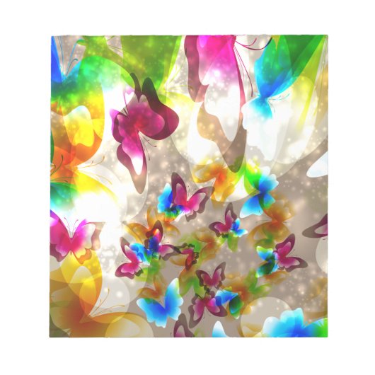 Abstracte botervliegen notitieblok (Voorkant)