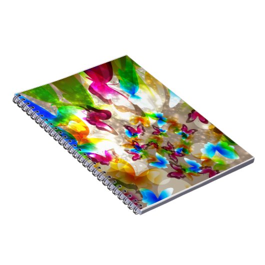 Abstracte botervliegen notitieboek (Rechterzijde)