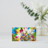 Abstracte botervliegen visitekaartje (Staand voorkant)