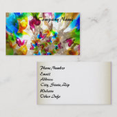 Abstracte botervliegen visitekaartje (Voorkant / Achterkant)