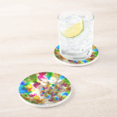 Abstracte botervliegen zandsteen onderzetter (Zijkant)