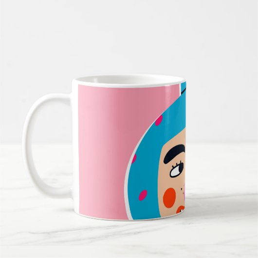 Abstracte botopening koffiemok (Links)