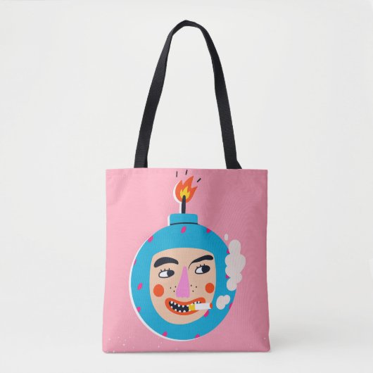 Abstracte botopening tote bag (Voorkant)