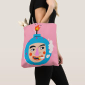 Abstracte botopening tote bag (Dichtbij)