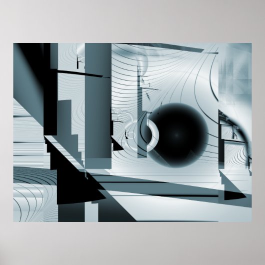 Abstracte Boulevard Fractal Print (Voorkant)