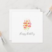 Abstracte Bouquet van de Kaart van de Gemengde Blo (Voorkant / Achterkant in situ)