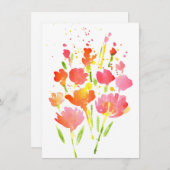 Abstracte Bouquet van Gemengde Bloemen Notitiekaartje (Voorkant / Achterkant)