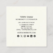 Abstracte Bourgondische roze goudverf Vierkante Visitekaartje (Achterkant)