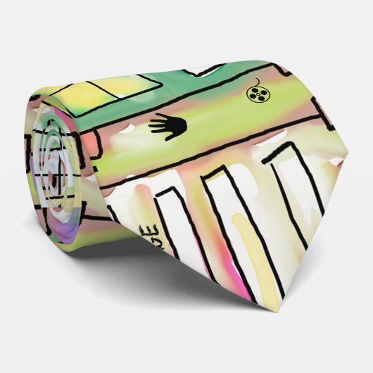 Abstracte bouwkunst stropdas (Opgerold)