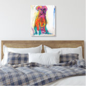 Abstracte Boxer-schildering Canvas Afdruk (Insitu (Slaapkamer))