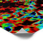 Abstracte brand in een bos poster (Hoek)