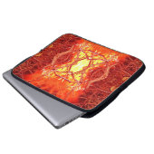 Abstracte brand laptop sleeve (Voorkant onderkant)