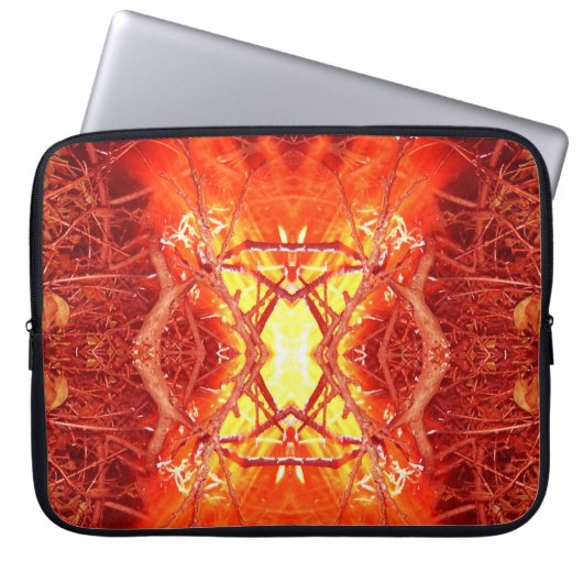 Abstracte brand laptop sleeve (Voorkant)