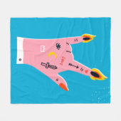 Abstracte brandblusvingers fleece deken (Voorkant (Horizontaal))