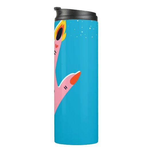 Abstracte brandblusvingers thermosbeker (Geroteerd rechts)