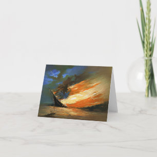 Abstracte brandende vlag Kaart
