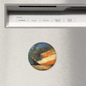  Abstracte brandende vlag Magnet (Insitu (Vaatwasser))