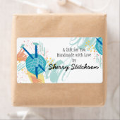 abstracte breinaalden bal van garen etiket (Insitu)