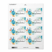 abstracte breinaalden bal van garen etiket (Full Sheet)