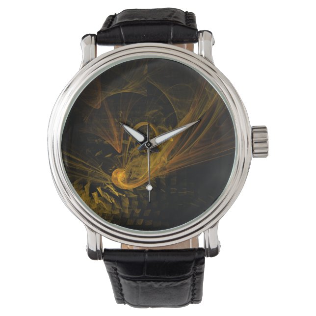 Abstracte breukkunst horloge (Voorkant)