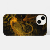 Abstracte breukkunst iPhone hoesje (Achterkant horizontaal)