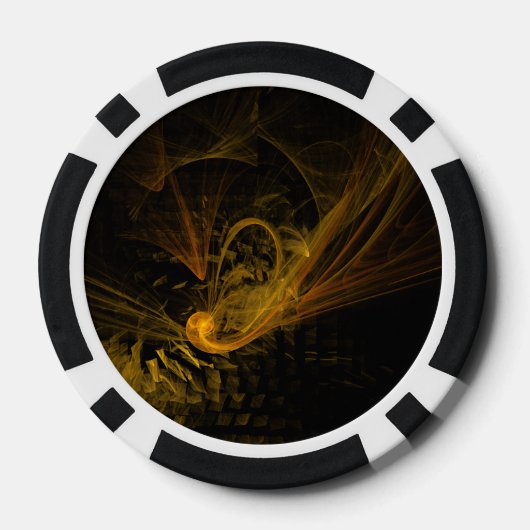 Abstracte breukkunst poker chips (Achterkant)