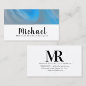 Abstracte Bright Marble Wave Visitekaartje (Voorkant / Achterkant)