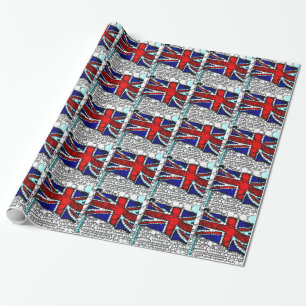 Abstracte Britse vlag Cadeaupapier