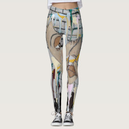 Abstracte broek leggings