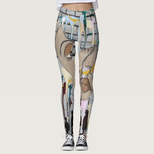 Abstracte broek leggings (Voorkant)