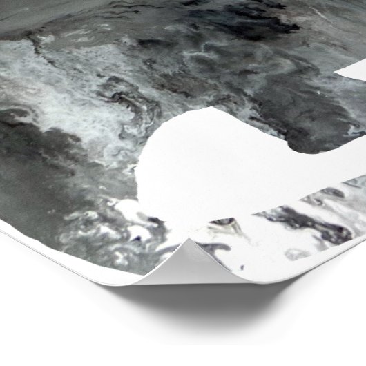 Abstracte Brontosaurus Silhouette. Poster (Hoek)