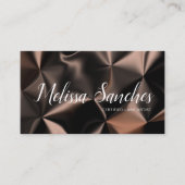 Abstracte Bronze Mix Patroonkunst Visitekaartje (Voorkant)