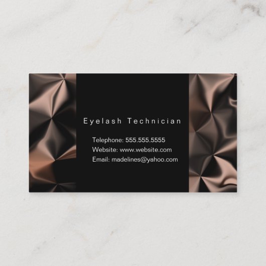 Abstracte Bronze Mix Patroonkunst Visitekaartje (Achterkant)