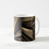 Abstracte bronzen lichtmok koffiemok (Voorkant rechts)