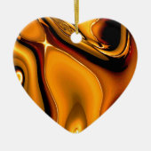 Abstracte bronzen sierbloem keramisch ornament (Voorkant)