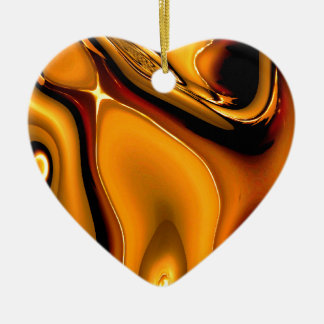 Abstracte bronzen sierbloem keramisch ornament