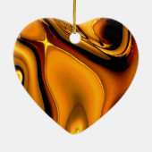 Abstracte bronzen sierbloem keramisch ornament (Achterkant)