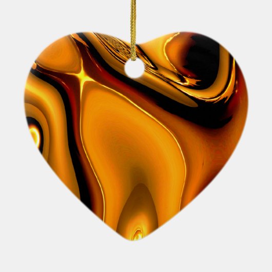 Abstracte bronzen sierbloem keramisch ornament (Achterkant)