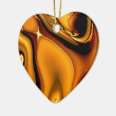 Abstracte bronzen sierbloem keramisch ornament (Links)