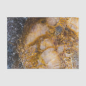 Abstracte bronzen witte mineraalsteen textuur tissuepapier (Voorkant)