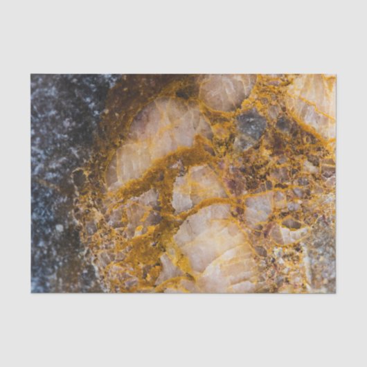 Abstracte bronzen witte mineraalsteen textuur tissuepapier (Voorkant)