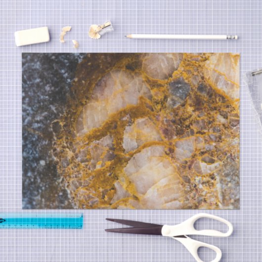 Abstracte bronzen witte mineraalsteen textuur tissuepapier (Craft)