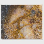 Abstracte bronzen witte minerale rottextuur cadeaupapier (Vlak)