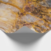 Abstracte bronzen witte minerale rottextuur cadeaupapier (Hoek)