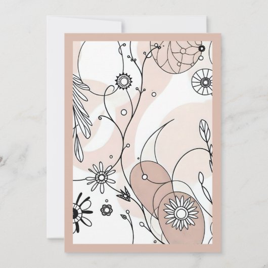 Abstracte Brown Boho minimalistische esthetiek (Achterkant)