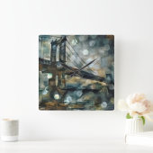 Abstracte brug over Manhattan Vierkante Klok (Huis)