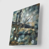 Abstracte brug over Manhattan Vierkante Klok (Hoek)