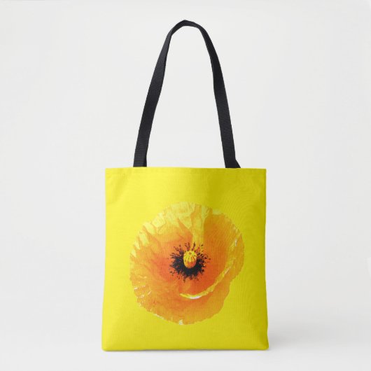 Abstracte bruiloft met flankerende bloem, helderge tote bag (Voorkant)